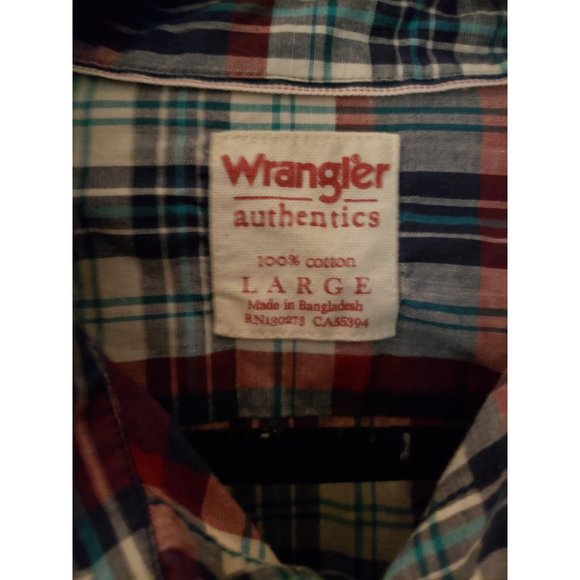 Mens Wranger Button Down Shirt Size L - Picture 3 of 4